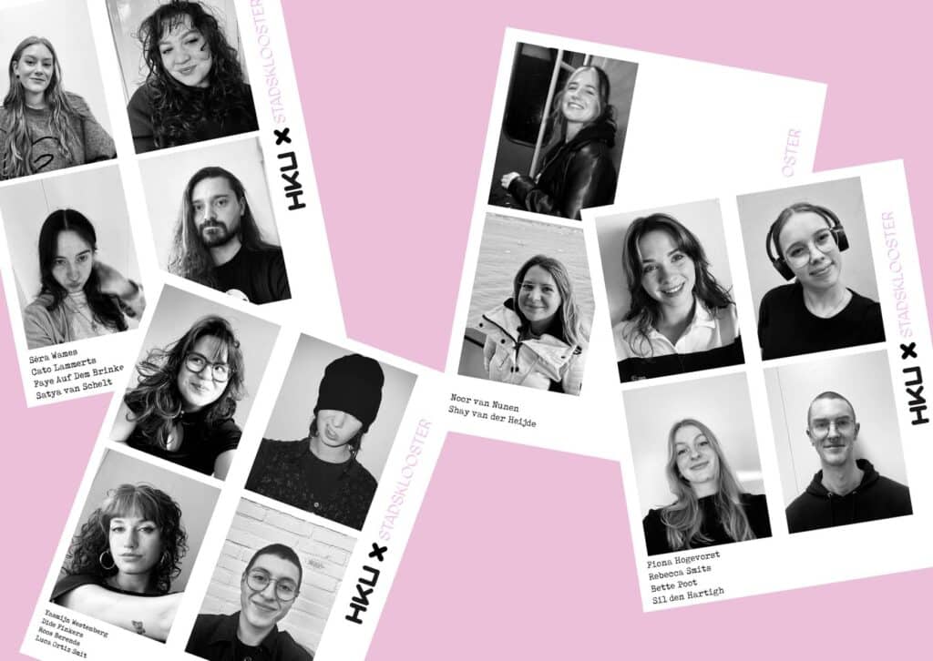 portretten van studenten die komen exposeren bij Stadsklooster Utrecht