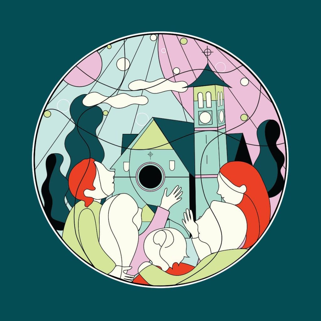 Illustratie van mensen bij Stadsklooster Utrecht