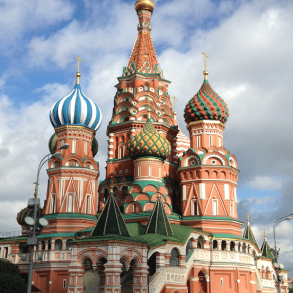 Moskou Basilius kathedraal drie