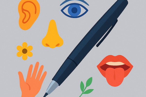 zes zintuigen en een balpen